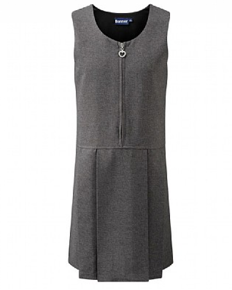 Girls clearance grey pinafore